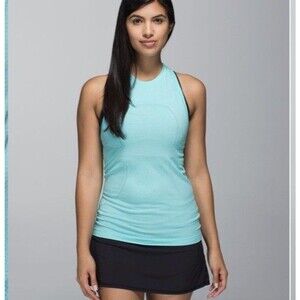 Lululemon Size 6 Run Swiftly Tech Tank Top High Neck Blue